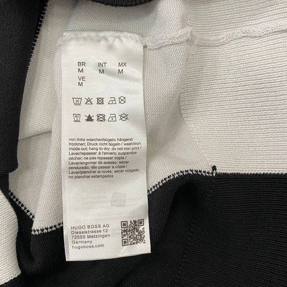 NWT Hugo Boss Men's Cotton Zip Neck Sweater With Color-Blocking Black S - XL - Picture 5 of 6